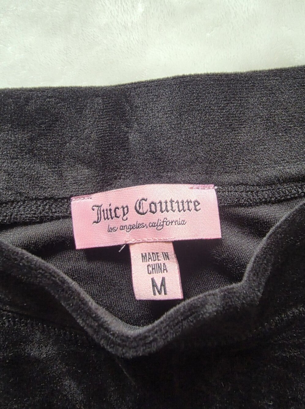 NWT Juicy Couture OG Bling Liquorice Black Velour Tracksuit Set Rhinestone Logo - Picture 14 of 15